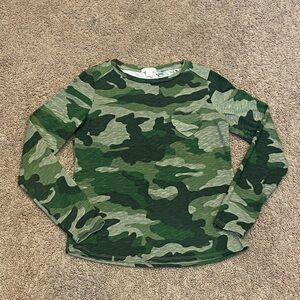 NWOT J.Crew Crewcuts Green Camo Long-Sleeve Tee